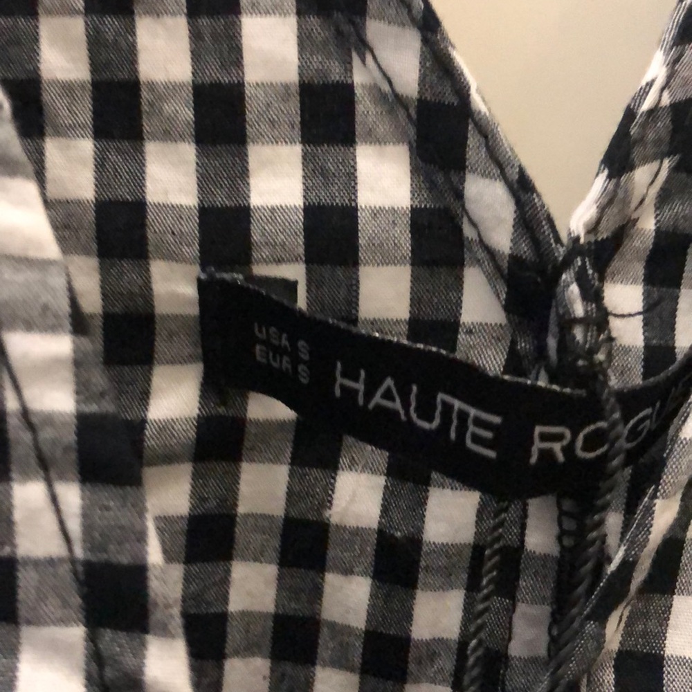 Black Gingham Romper - Picture 3 of 3